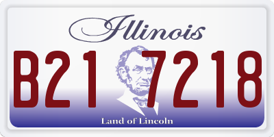 IL license plate B217218