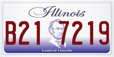 IL license plate B217219