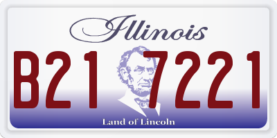 IL license plate B217221