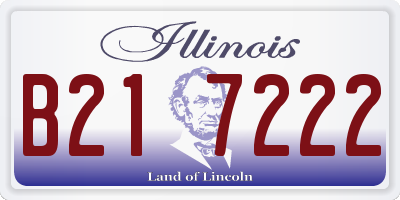 IL license plate B217222