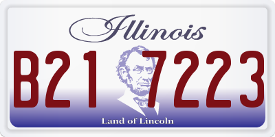 IL license plate B217223