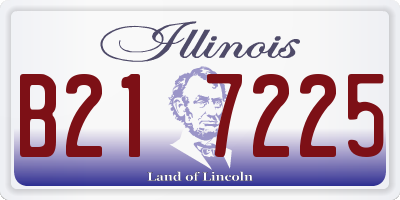 IL license plate B217225