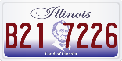 IL license plate B217226
