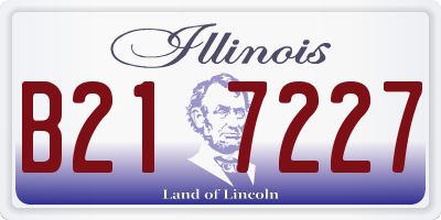 IL license plate B217227