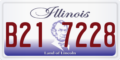 IL license plate B217228