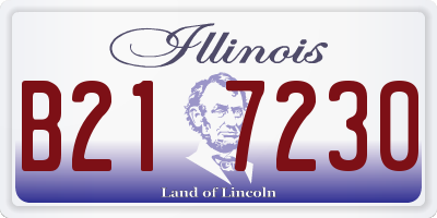 IL license plate B217230