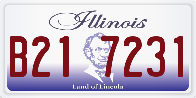 IL license plate B217231