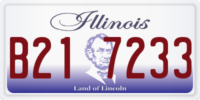 IL license plate B217233