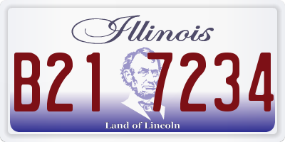 IL license plate B217234