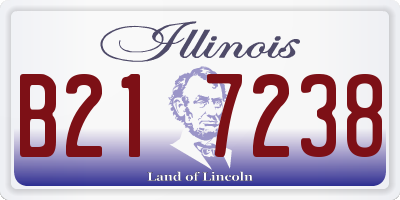 IL license plate B217238
