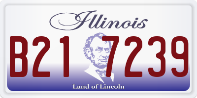 IL license plate B217239