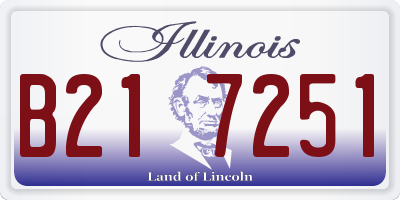 IL license plate B217251