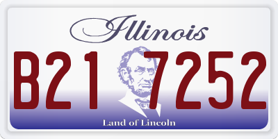 IL license plate B217252
