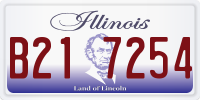 IL license plate B217254