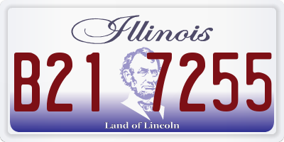 IL license plate B217255