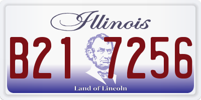 IL license plate B217256