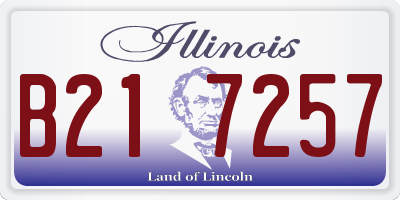IL license plate B217257