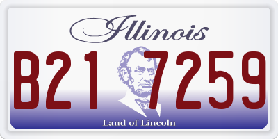IL license plate B217259