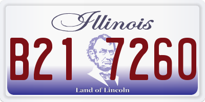 IL license plate B217260