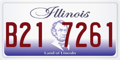 IL license plate B217261