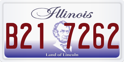 IL license plate B217262