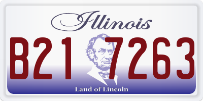IL license plate B217263