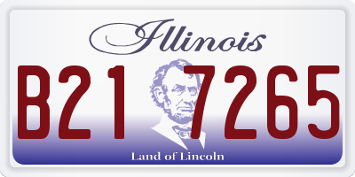 IL license plate B217265