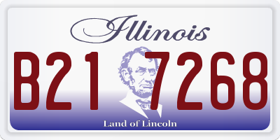 IL license plate B217268