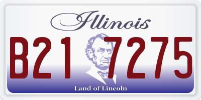 IL license plate B217275