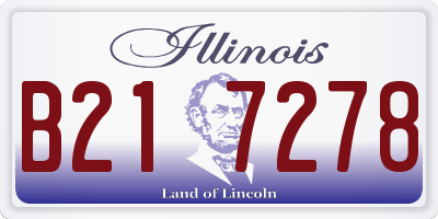 IL license plate B217278