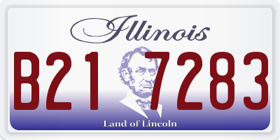 IL license plate B217283