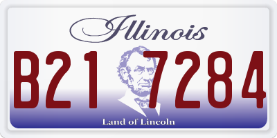 IL license plate B217284