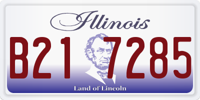 IL license plate B217285