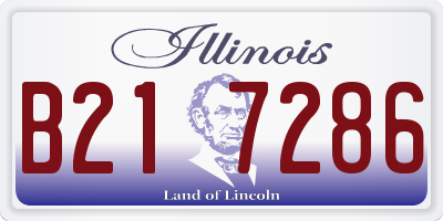 IL license plate B217286