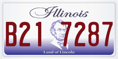 IL license plate B217287