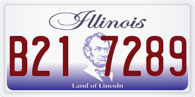 IL license plate B217289