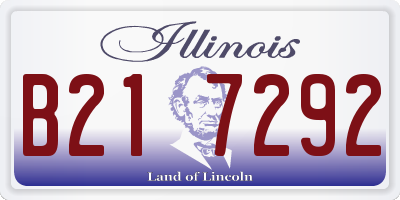 IL license plate B217292