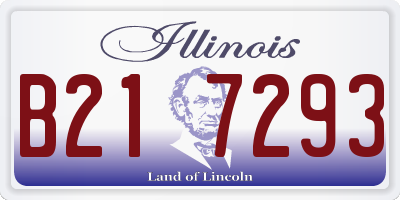 IL license plate B217293