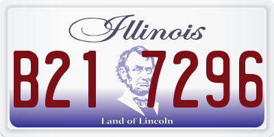 IL license plate B217296