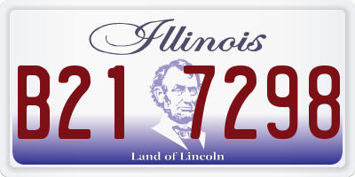 IL license plate B217298