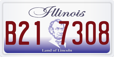 IL license plate B217308