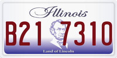 IL license plate B217310