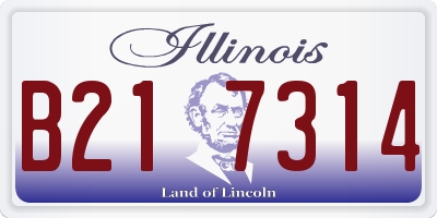 IL license plate B217314