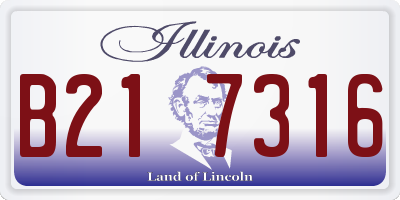 IL license plate B217316