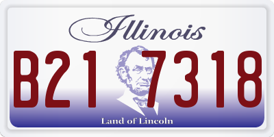 IL license plate B217318