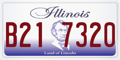 IL license plate B217320