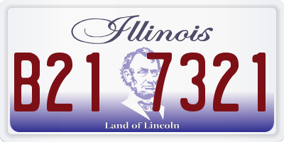 IL license plate B217321