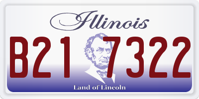 IL license plate B217322