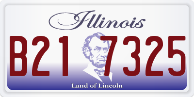 IL license plate B217325