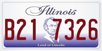 IL license plate B217326